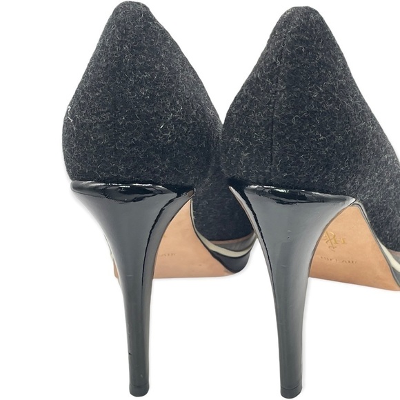 COLE Haan Double Platform Chelsea Wool Felt Pump, Black/Gray, 6B - Picture 4 of 9